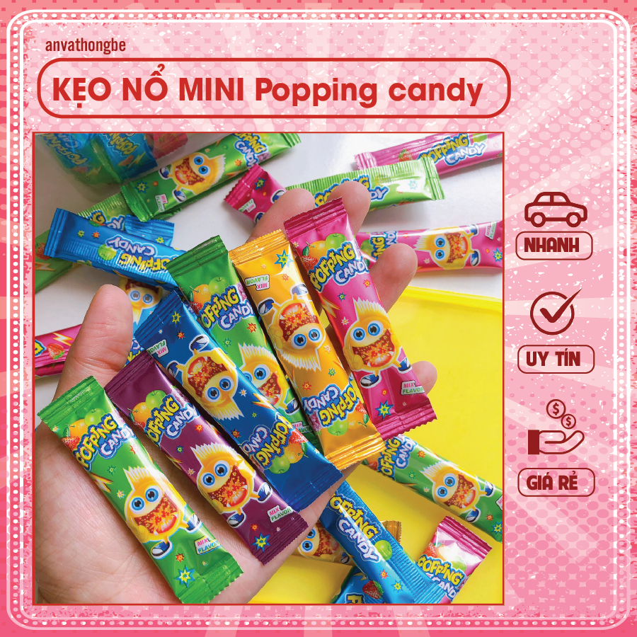 Kẹo nổ mini Popping candy hương trái cây Thái Lan - Ăn vặt Hồng Bé