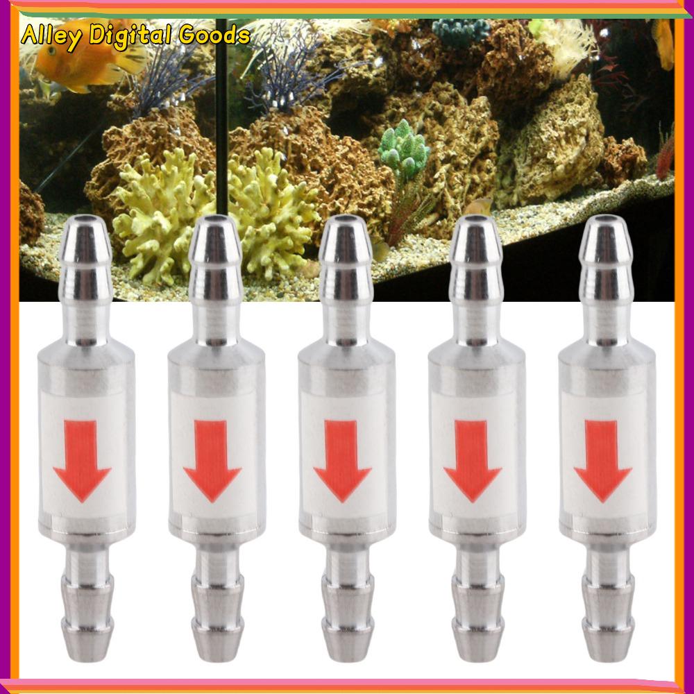 MYTHIS 5PCS Set Thép không gỉ Van kiểm tra Dễ dàng cài đặt 1 cách Van kiểm tra CO2 Phụ kiện Bằng chứng bền bỉ Van kiểm tra bể cá Bể cá