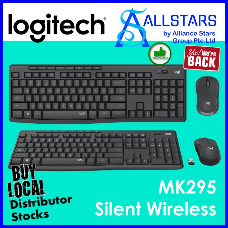 (ALLSTARS : We are Back / PROMO) Logitech MK295 Silent Wireless Combo Keyboard and Mouse (920-009814) (Warranty 2years with BanLeong) Singapore