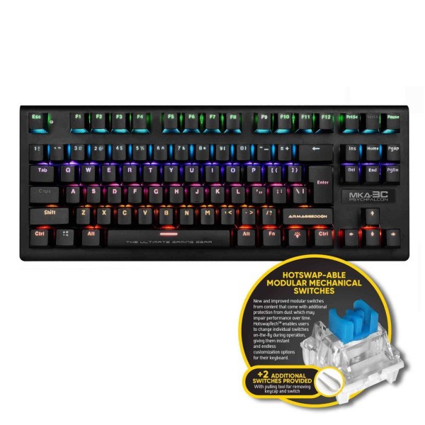 Armaggeddon MKA-3C PsychFalcon Blue Switch Mechanical Gaming Keyboard Singapore
