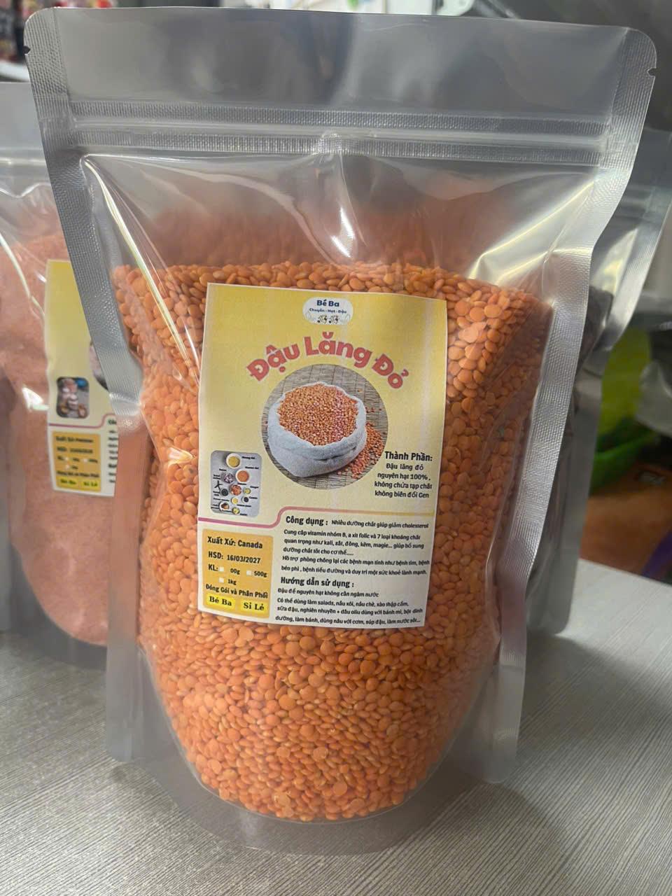 Đậu Lăng Đỏ 1kg Canada Hữu Cơ – Dinh Dưỡng Tự Nhiên Cho Cháo Ăn Dặm