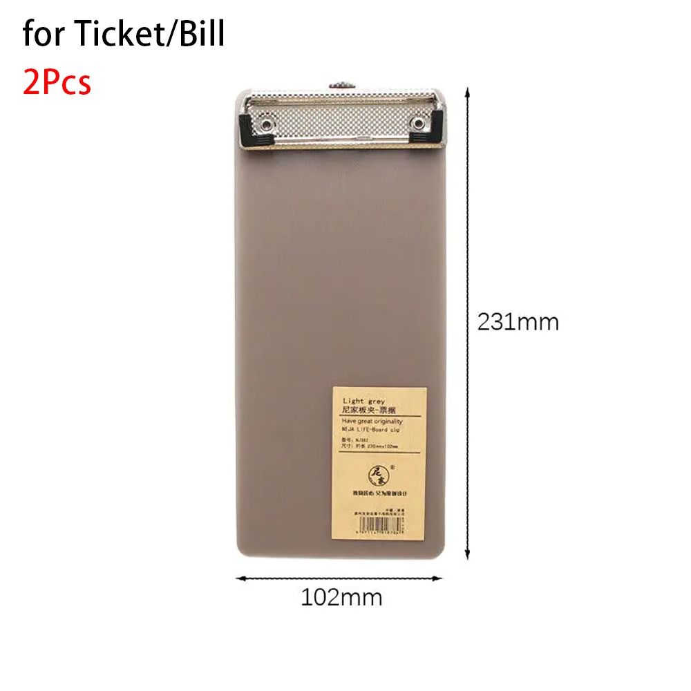 DECORATIVE HOUSE 2Pcs Writing Pad A6/A5/A4 Clipboard Ticket Bill Holder Document Folder Menu Paper Clips Durable Notepad Board File Folder Board