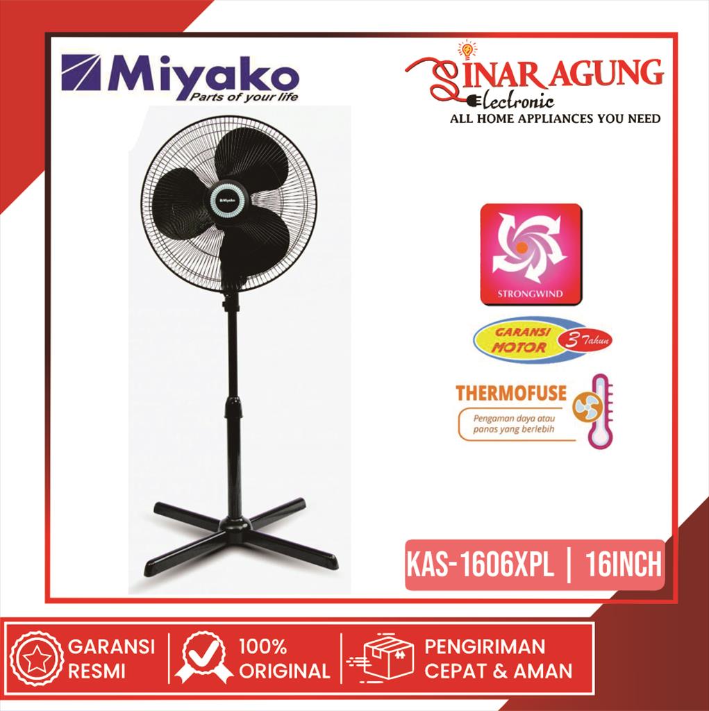 MIYAKO KAS1606X / KAS-1606X KIPAS ANGIN BERDIRI - GARANSI RESMI Harga 207,000 rupiah*Gratis Ongkir