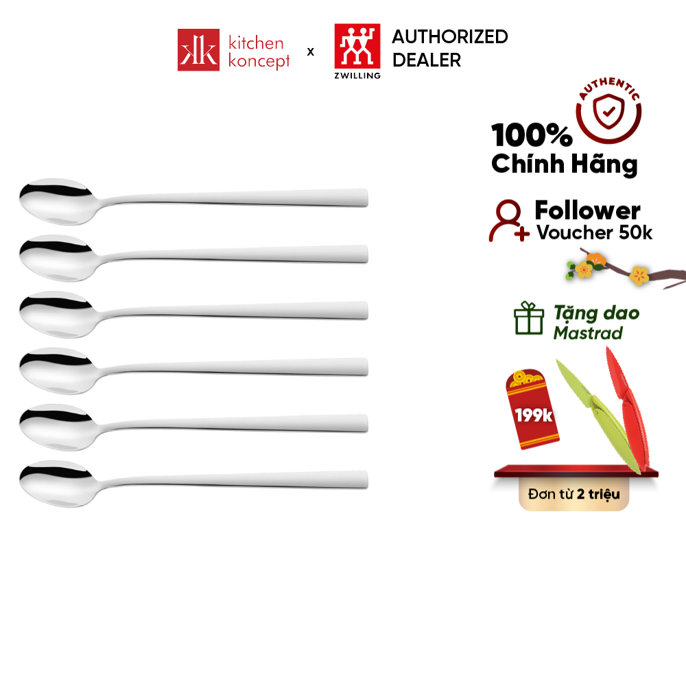 ZWILLING - Bộ Muỗng Khuấy Dài ZWILLING Dinner - 6 Cái