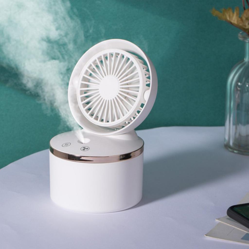 Quiet Electric USB Humidifier Summer Table Cooling Fan Humidify Cool Mist