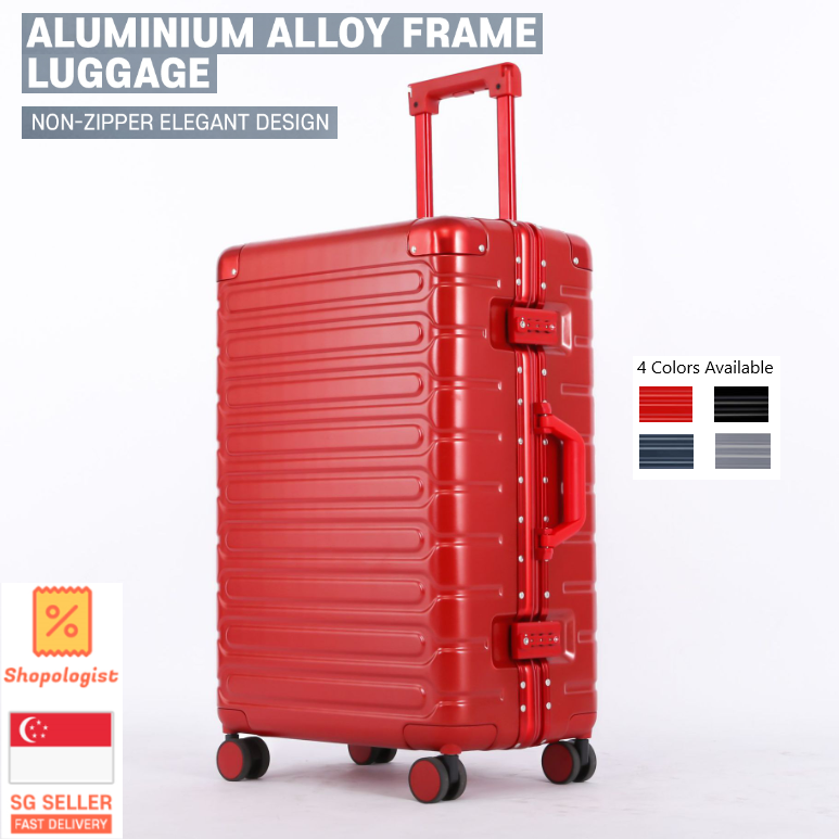 scratch resistant and wearable texture student large capacity personalized trolley case two sizes av 5 colors DR Suitcases Aluminum alloy luggage box universal wheel password suitcase waterproof