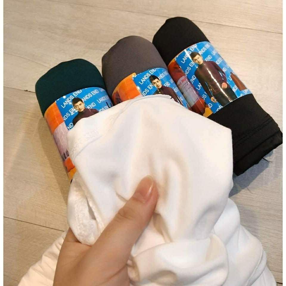 Áo Giữ Nhiệt Nam - Áo Thun Nam Tay Dài Có Cổ Cao Lót Nỉ Cotton Thu Đông Giữ Ấm Thể Thao Cao Cấp Màu Trắng Đen