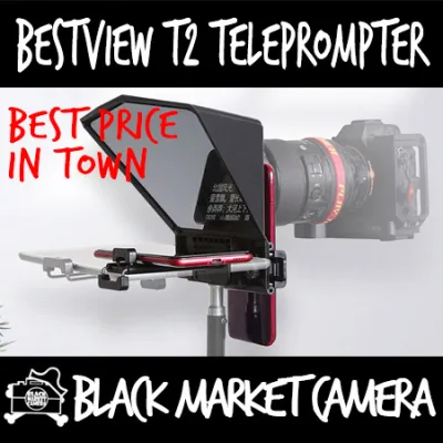[BMC] Bestview T2 Teleprompter For Tablet And Smartphone (Wireless Remote/Full Set Various Size Rings)