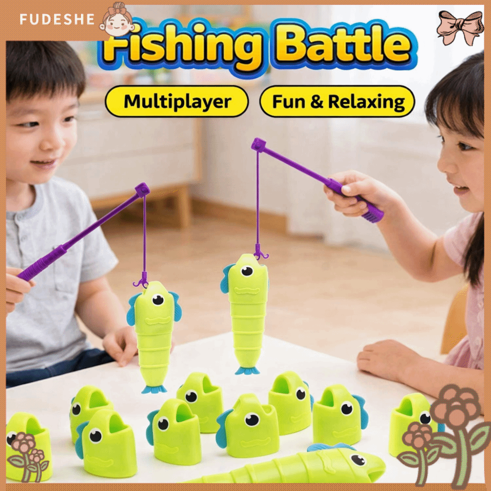 FUDESHE ปฏิสัมพันธ์ระหว่างพ่อแม่และลูก ชุดเกมตกปลาเพื่อการศึกษา การพัฒนาทางปัญญา แบบยืดหดได้ ของเล่นปลาแบบยืดหดได้ สำหรับทุกเพศ รูปแบบเกมกระดาน เกมกระดานเด็ก การศึกษาปฐมวัย ราคา 145 บาท*ส่งฟรี