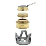 Hợp kim đồng xách tay mini siêu nhẹ lò đốt cồn bếp cồn đi bộ đường dài cắm trại ngoài trời bếp lò