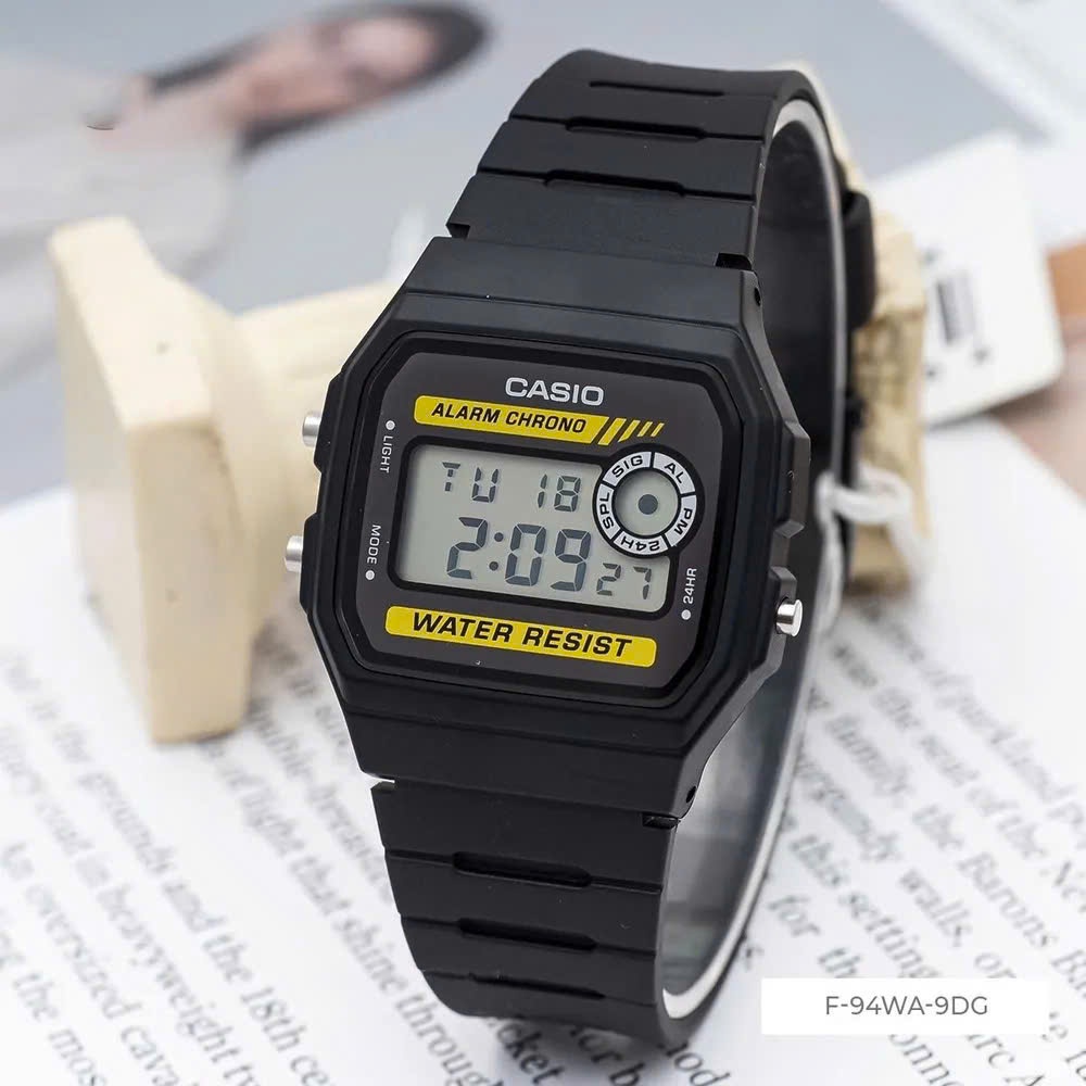  Đồng Hồ Casio F94 - F91 Huyền Thoại Chống Nước Dây Nhựa Bền Bỉ. Đồng hồ điện tử thể thao đeo tay nam nữ chính hãng 