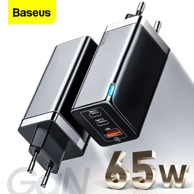Baseus 65W GaN Charger USB C Charger Quick Charge 4.0 3.0 QC4.0 QC PD3.0 PD USB-C Type C Fast USB Charger For Macbook Pro iPhone Samsung