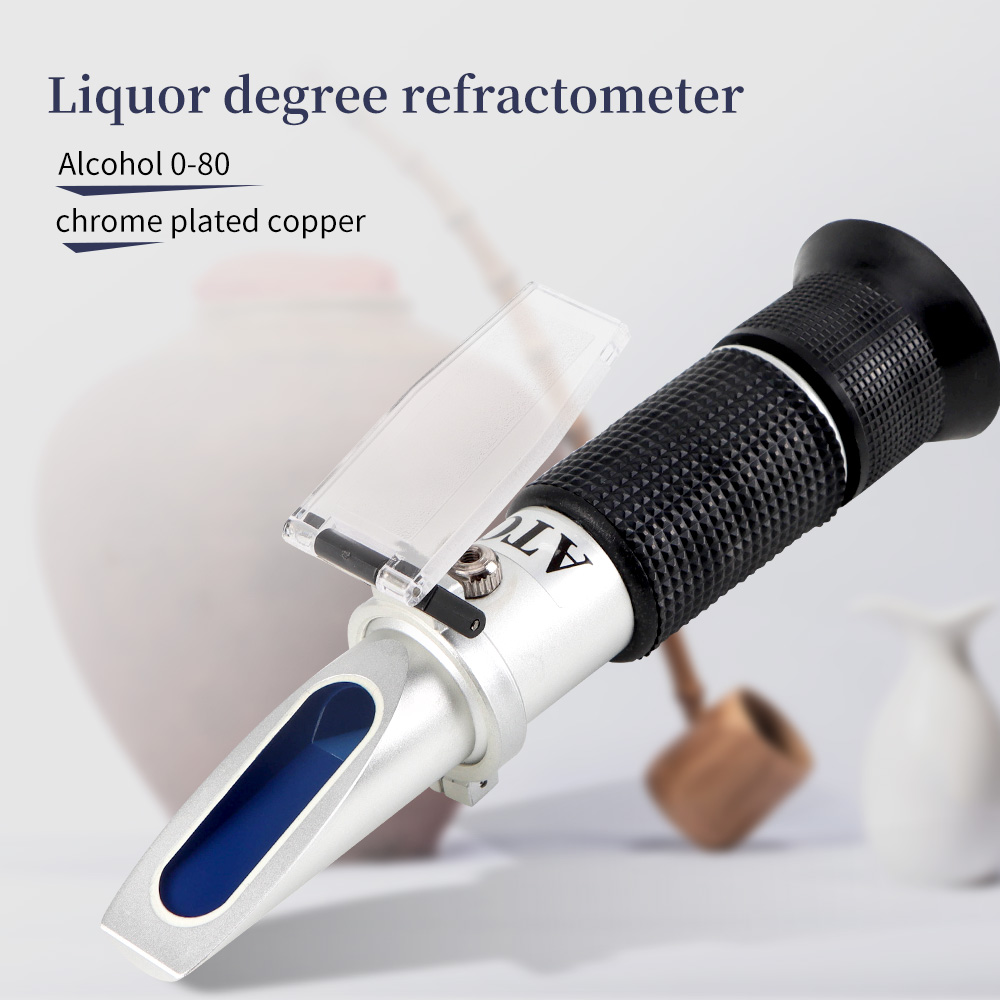 Refractometer Handheld 0-80% ATC Spirits Tester Meter Alcoholometer Liquor Content Tester 40% Off