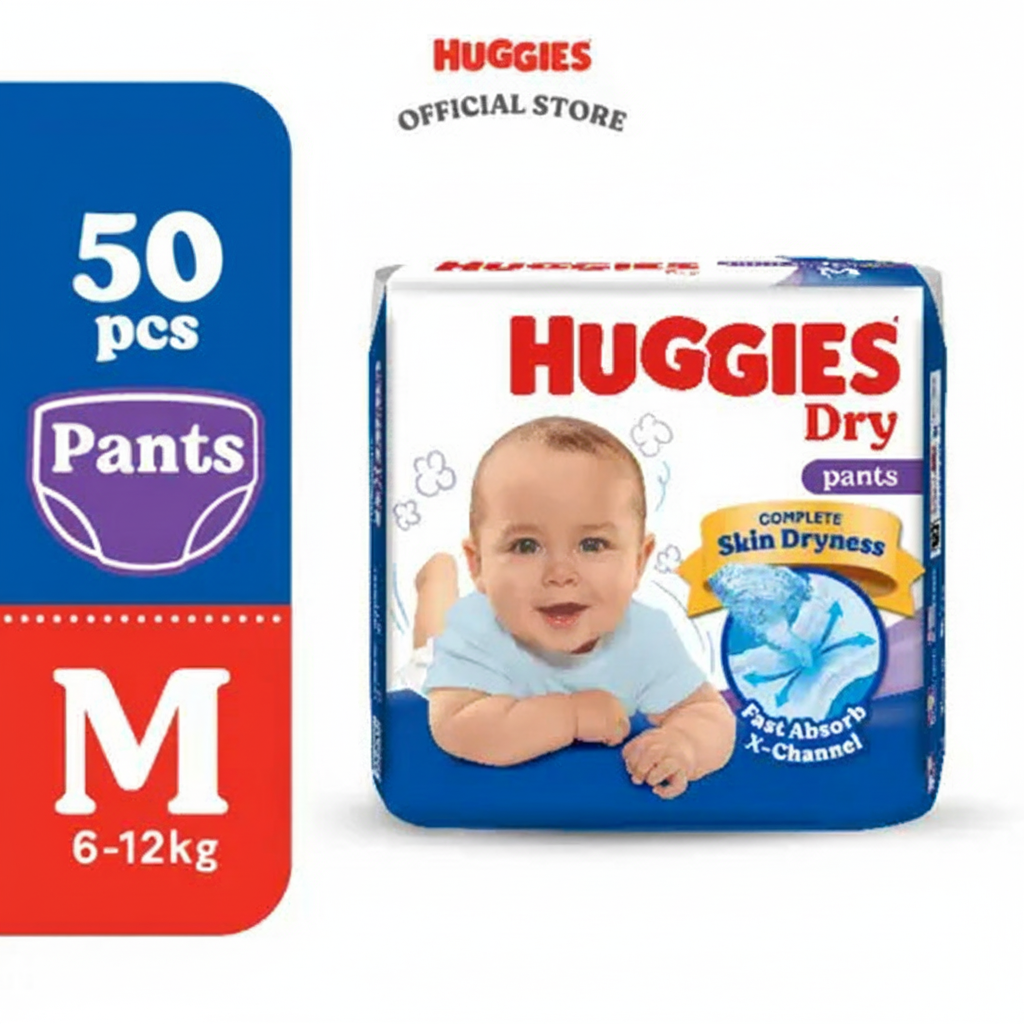 READY STOCK!!! HUGGIES Dry Pants Baby Diapers (M/L/XL/XXL/XXXL) | Ultra Dry Leak Protection | Soft & Breathable Pants Diaper
