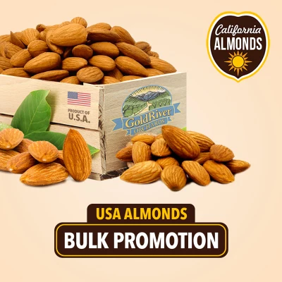 [Shelled USA California]Raw Almonds (Jumbo) -1kg (500g X 2 )