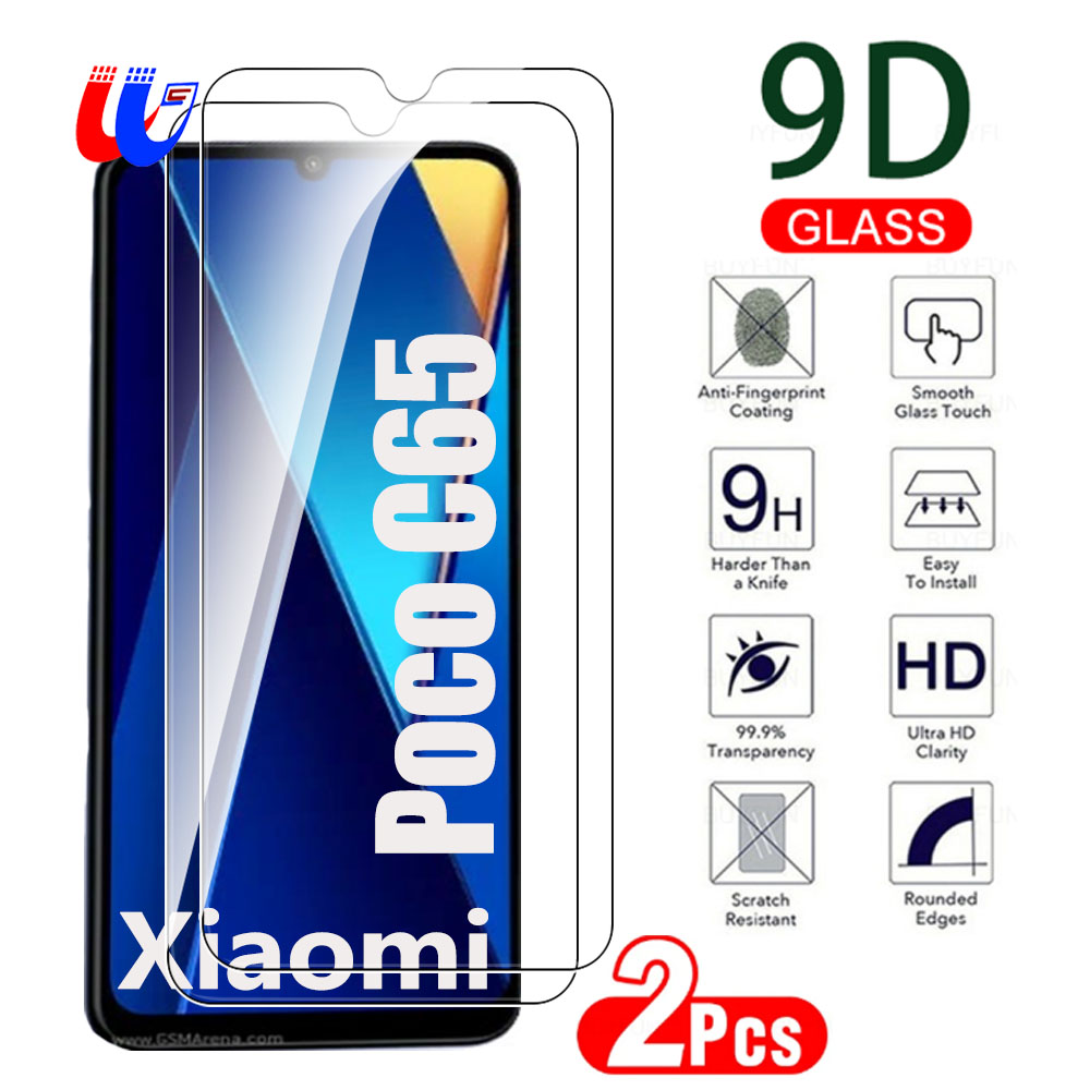 2 cái cho Xiaomi POCO C65 kính cường lực kính bảo vệ trường hợp bìa pocophone Poko poxo C65 POCO C65 6.74inch miếng phim bảo vệ màn hình