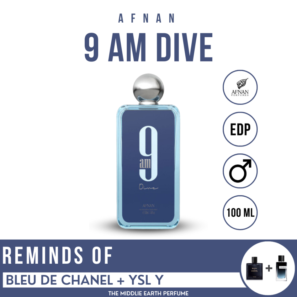 น้ำหอม Afnan 9AM DIVE ขนาด 100 ml ติดทน หอมนาน ของแท้100% นำเข้าจาก UAE ราคา 1,399 บาท*ส่งฟรี