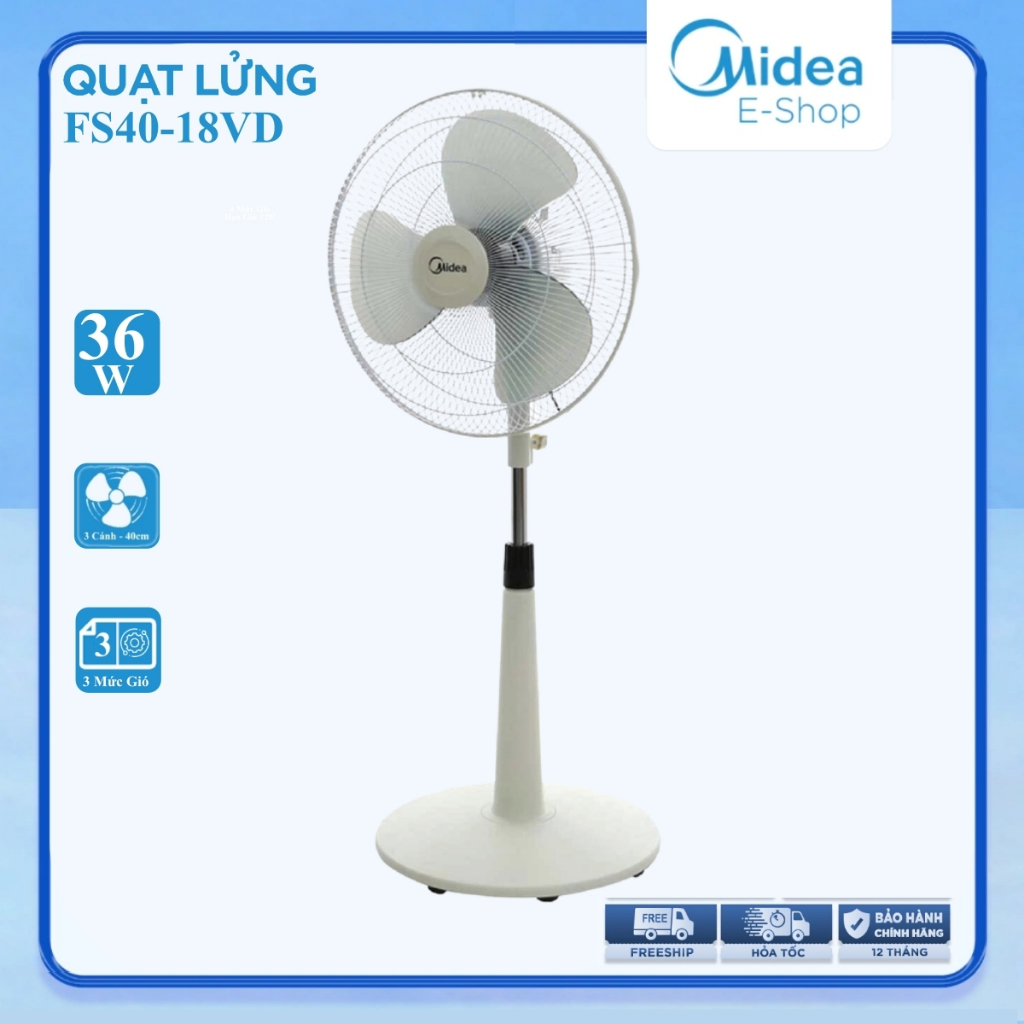 Quạt lửng 3 cánh midea fts40-17vd