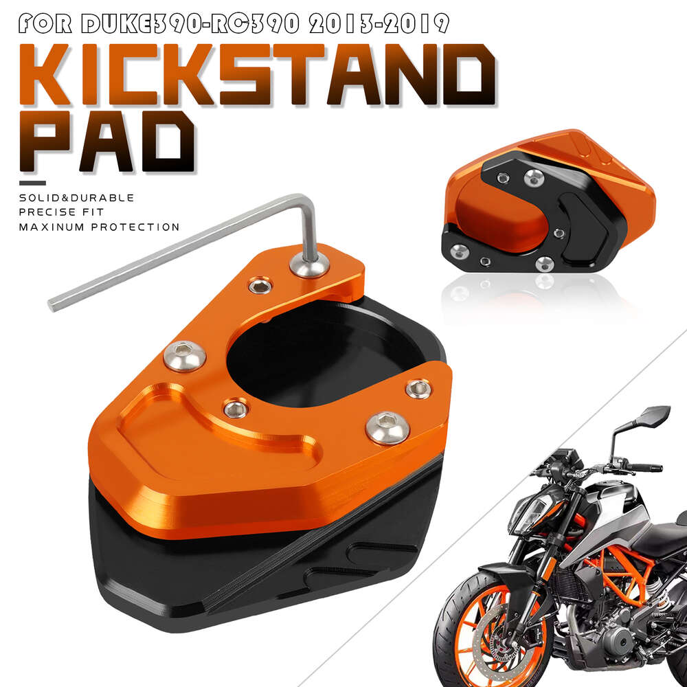 gsjl60 Shop Motorcycle Accessories For 690 125 200 390 Kictand Foot Side Stand Extension Pad Support Plate Stands & Accessories