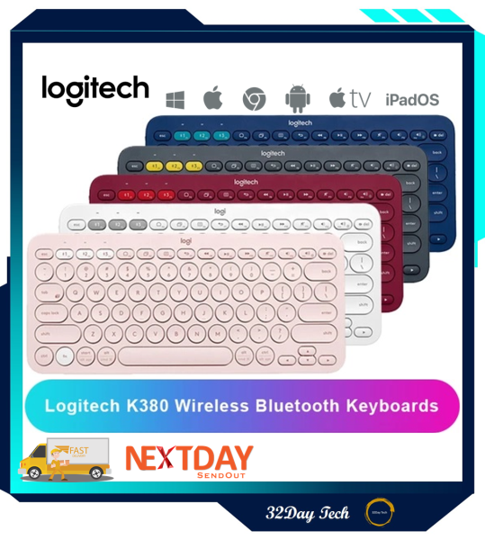Logitech K380 Slim Multi-Device Bluetooth Keyboard (Windows, Mac, Chrome, Android, IOS,Apple TV 2nd or 3rd generation) with Logitech FLOW Technology Singapore