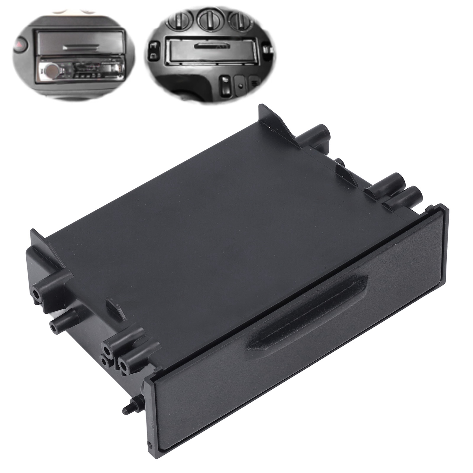 Hộp lưu trữ máy nghe nhạc stereo cho xe ô tô đen ABS đài phát thanh bên trong tổ chức mạnh mẽ cho tái trang bị