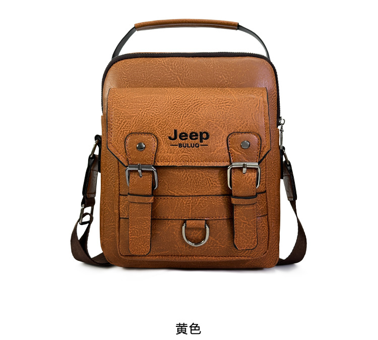 JEEP BULUO men's bag shoulder bag 2024 new crossbody bag business handbag printed logo small bag