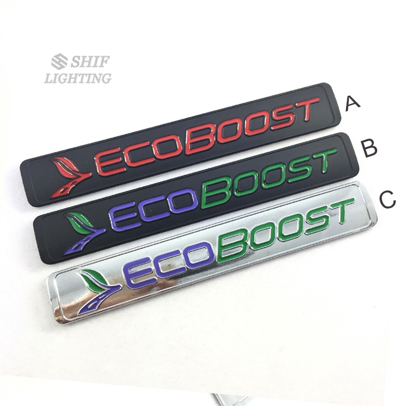 HOT 1 x Metal EcoBoost Badge Engine Emblem Car Decal Sticker Badge For Ford F150 Fusion Focus Mustang
