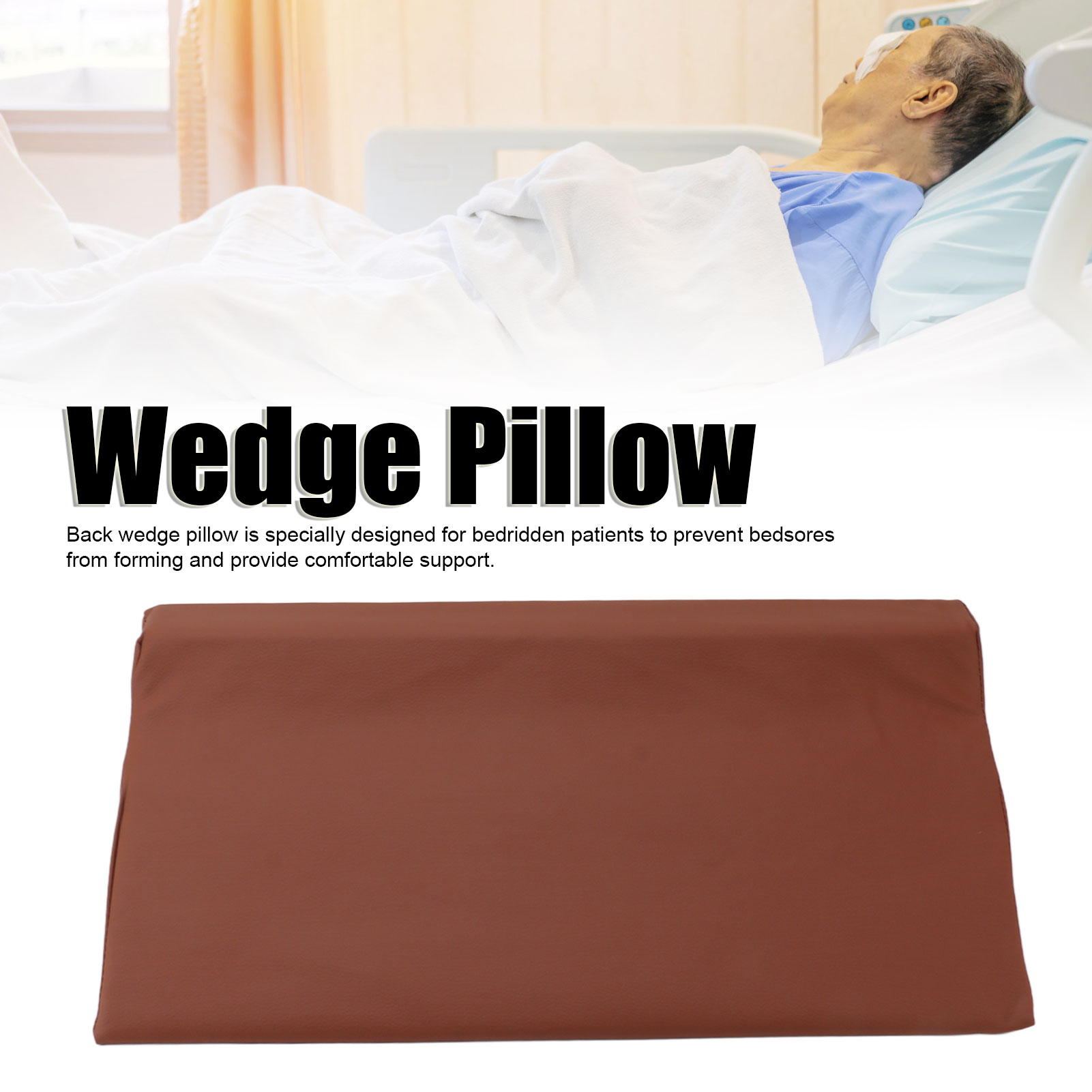 Dauz giường gối kê mật độ cao bọt giảm áp lực Comfort hỗ trợ gối kê có thể giặt với loại bỏ bìa cho nhà (60x25x20cm)