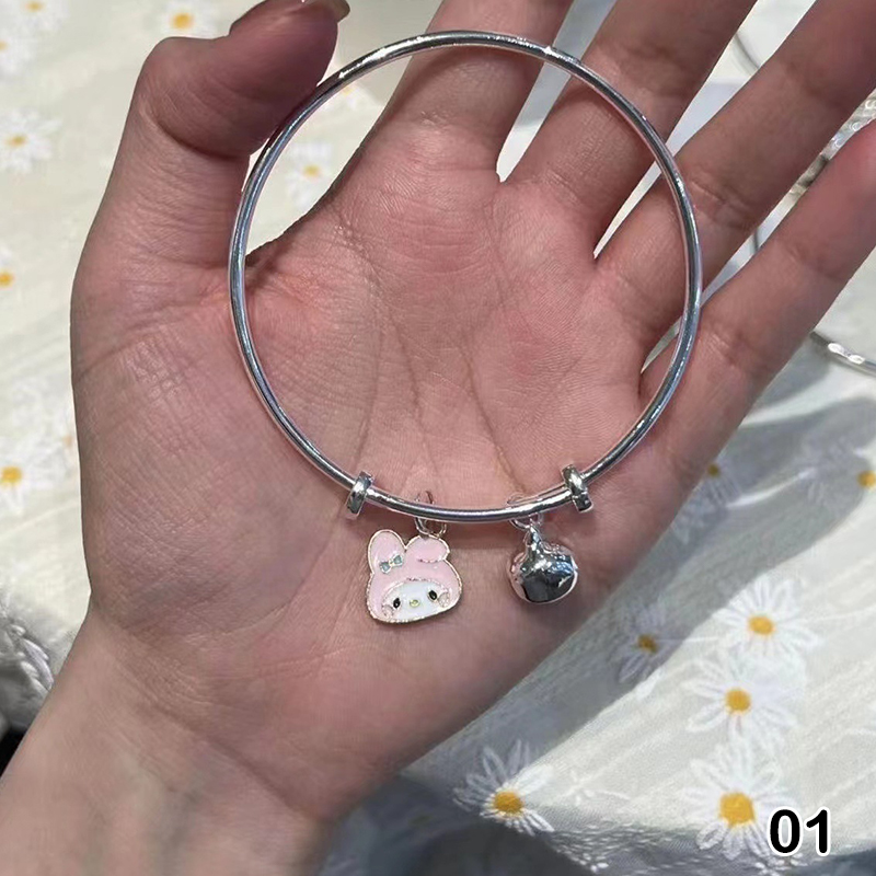 Jion Tình Yêu Hello Kitty Vòng Đeo Tay Cho Phụ Nữ Sanrio Đồ Trang Sức Kuromi Vòng Đeo Tay Quế Phim Hoạt Hình Hợp Kim Cổ Tay Đồ Trang Trí đồ trang sức tay quà tặng bé gái