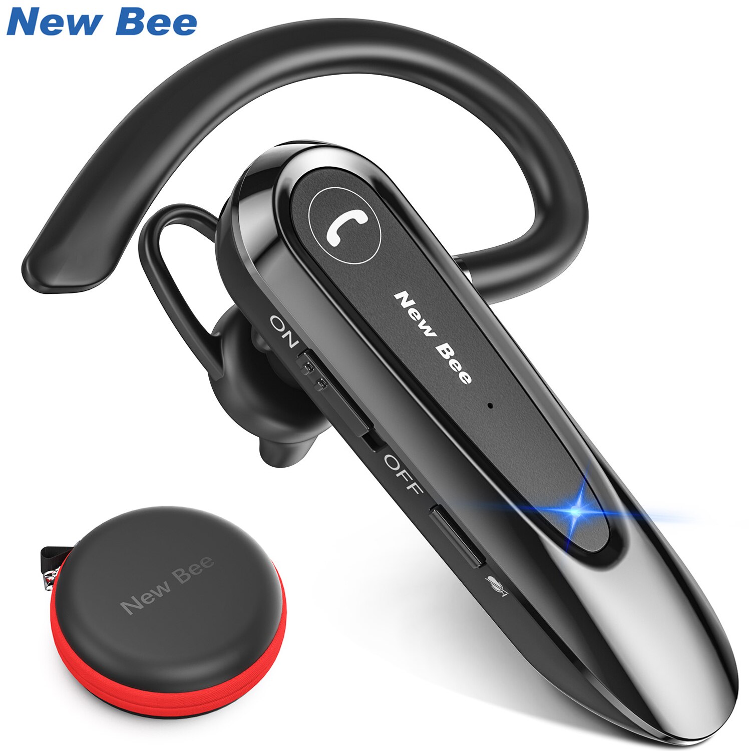 New Bee B45 Tai nghe bluetooth 5.0 Tai Nghe Tai nghe không dây Với Dual mics Cvc8.0 Hands-Free Tai Nghe Cho Lái Xe/Kinh Doanh