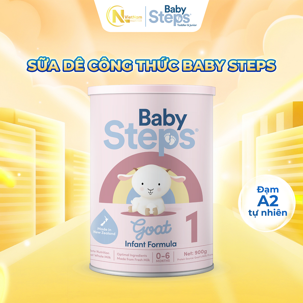 Sữa dê công thức Baby Steps số 1 900g