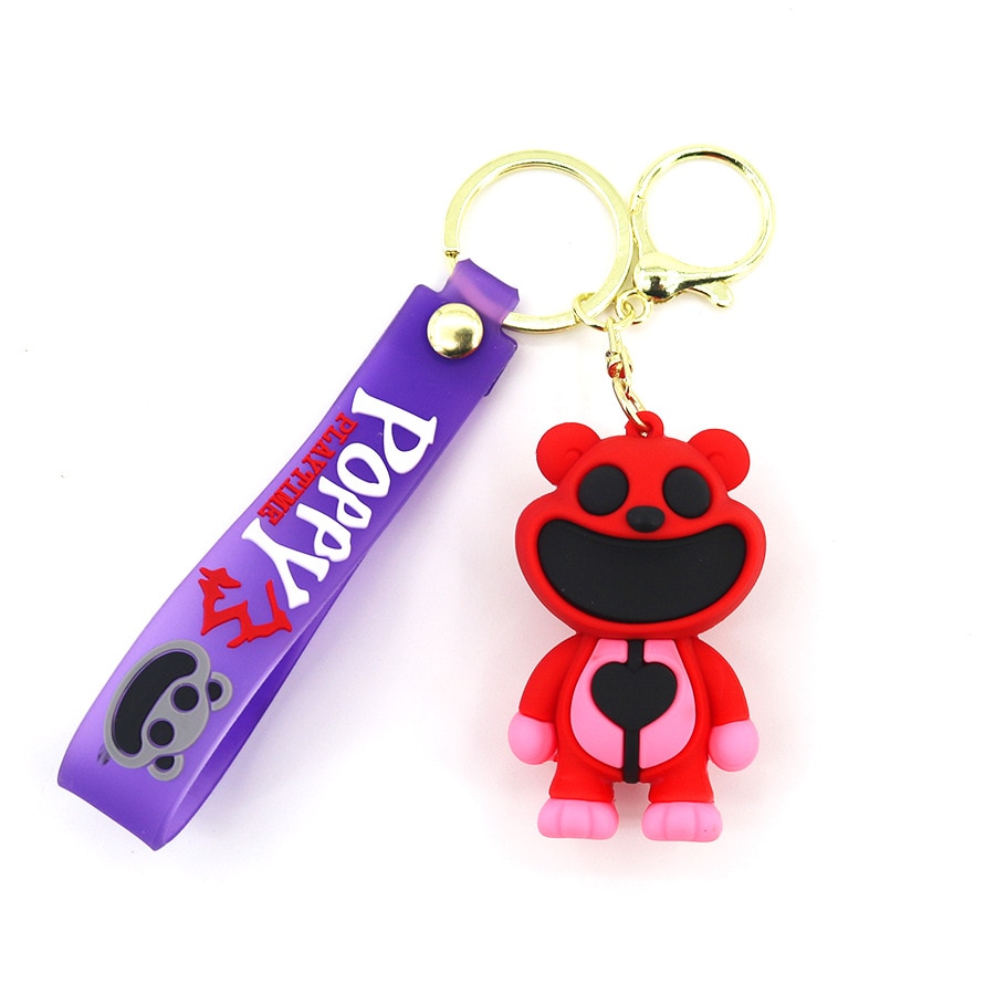 Game Smiling Critters keychain Cartoon Hopscotch Catnap Bearhug Key Chain For Men Women Backpack Pen
