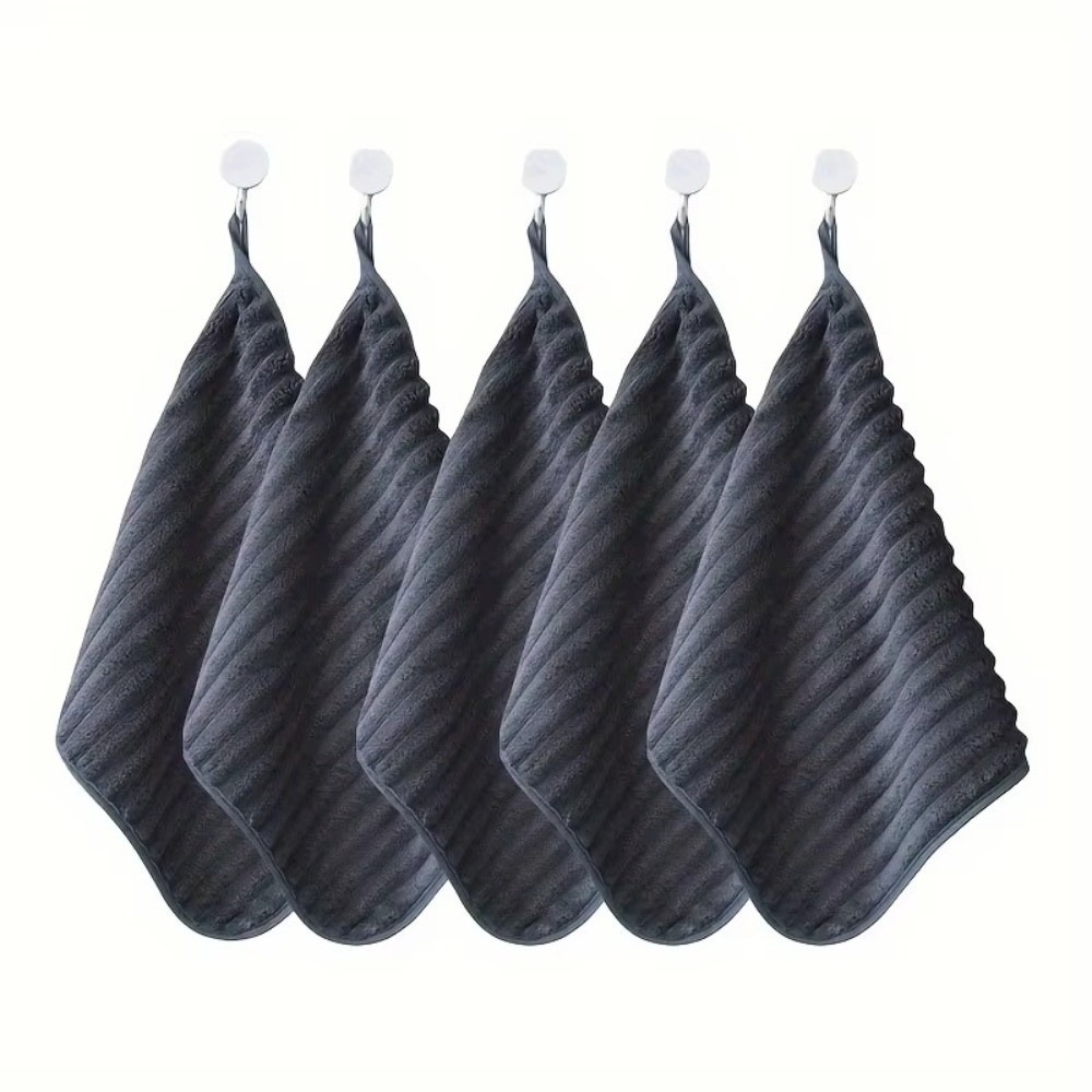 PIEPING 5PCS Siêu thấm hút Bộ khăn tay 11,811,8 inch Mềm mại Khăn lau và khăn rửa   Đồ dùng cần thiết hàng ngày Khăn treo phòng tắm dành cho hộ gia đình - 4