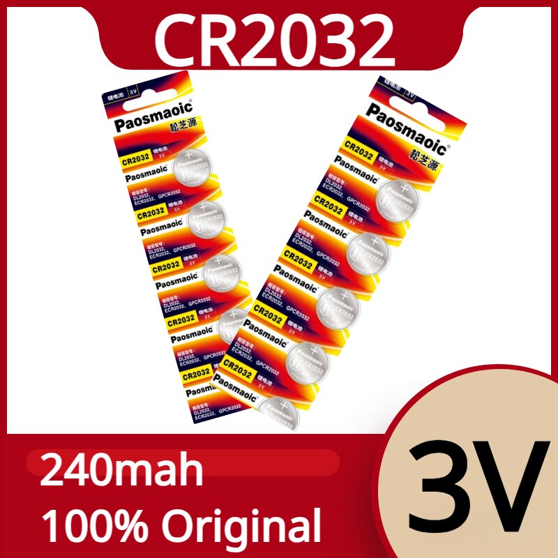 Ban đầu 240mAh CR2032 5004LC CR 2032 3V pin cúc pin, Xem Đồ chơi điện tử xe nút phím pin bền lâu
