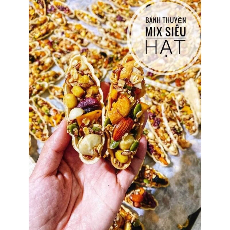 Bánh thuyền mix hạt hộp giấy 500g