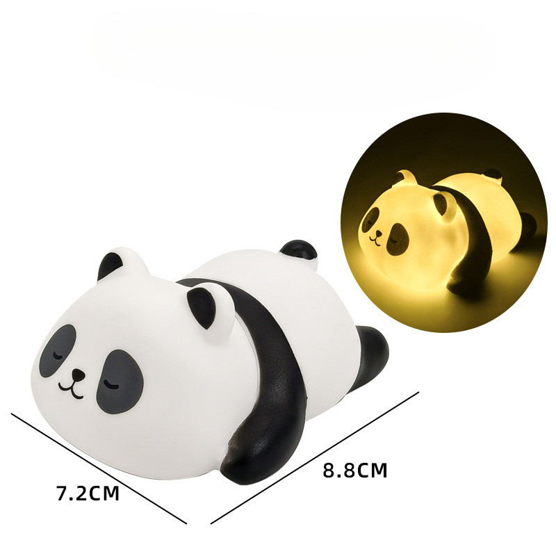 Lampu Tidur LED Panda Panda Home Lampu Tidur Silicon Lampu Malam Rechargeable Childrens Bedside Lamp