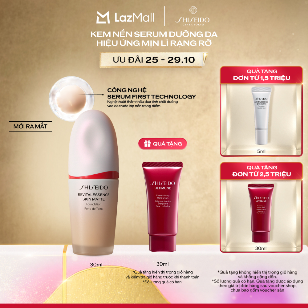 Kem nền Shiseido Revitalessence Skin Matte Foundation 30ml