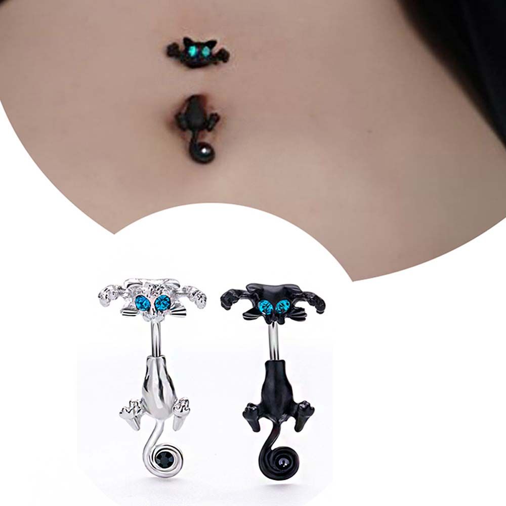 NO3 PANDA Đơn giản Piercing Đồ Trang Sức Zircon Quà Tặng Thạch Phụ nữ Hình Học Navel Nhẫn Belly Button Nhẫn Belly Piercing Đồ Trang Sức cơ thể