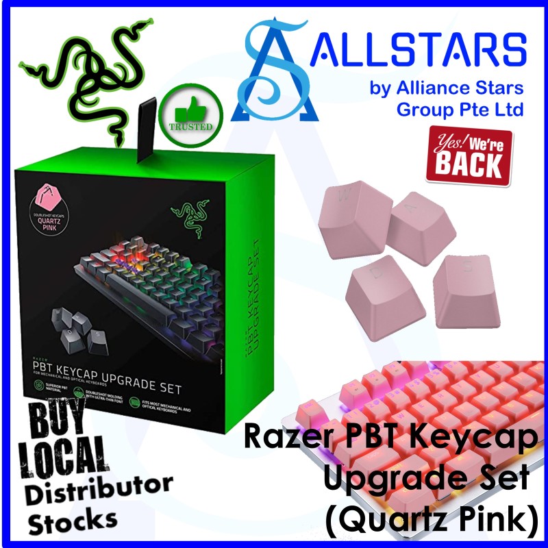 (ALLSTARS : We are Back / Gaming Promo) RAZER Quartz Pink PBT Keycap Upgrade Set (RC21-01490300-R3M1) Singapore