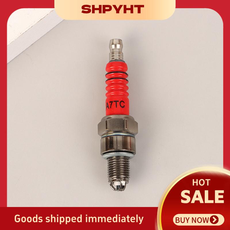 SHPYHT Racing 3 điện cực bugi a7tc d8tc phù hợp cho GY6 50cc 110cc 125cc 150cc Scooter Dirt Bike Go Kart phụ kiện xe máy