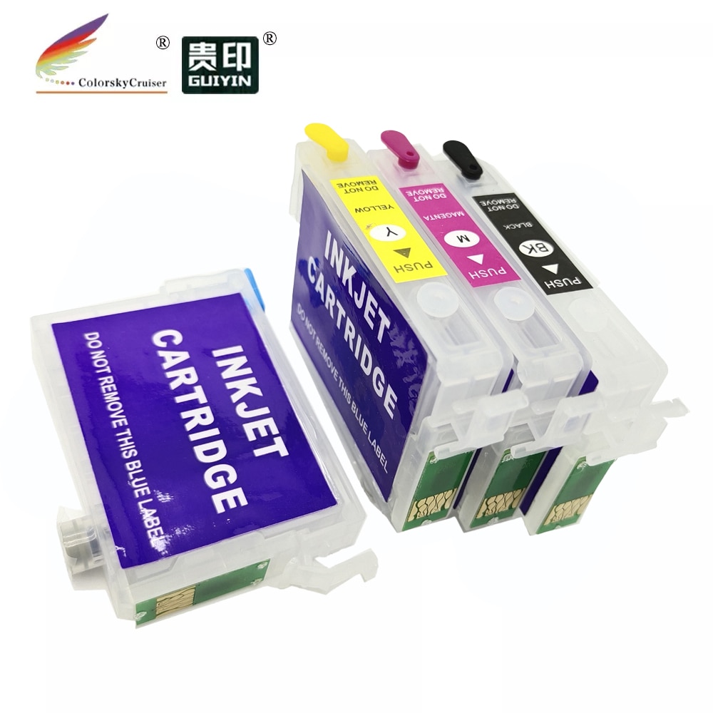 Rce1241 Refill Ink Cartridge For Epson T1241-1244 T124 T 124 Stylus Nx125 Nx420 Bkcmy With Arc Chip