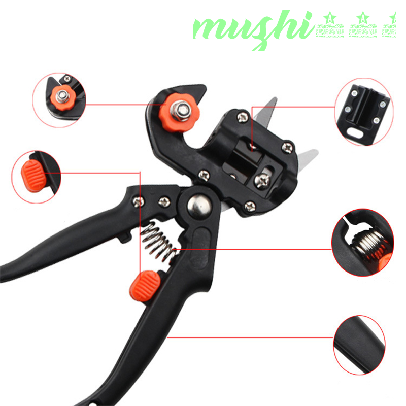 [muzhi] Professional Garden Grafting Tool Farming Pruning Shears Scissor Fruit Tree Vaccination Secateurs Pruning Cutting Garden Tools