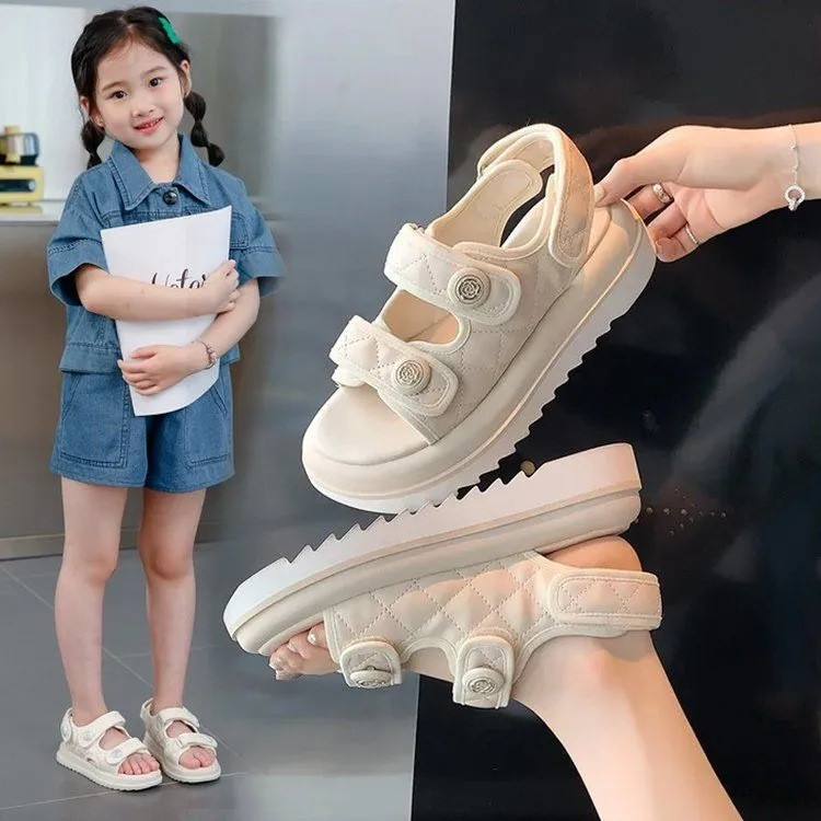 6yueGiày Sandal Cho Bé Gái Giữa Lớn Trẻ Em Thời Trang Công Chúa Bé Gái Giày Đi Biển Đế Mềm Giày Trẻ Em