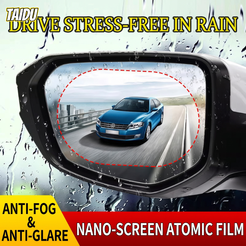 TAIDU Car Rearview Mirror Anti-Rain Film Full Screen Waterproof Anti-Fog Protective Sticker for Side Mirrors and Windows Giá 21,000 Đồng*Miễn phí vận chuyển