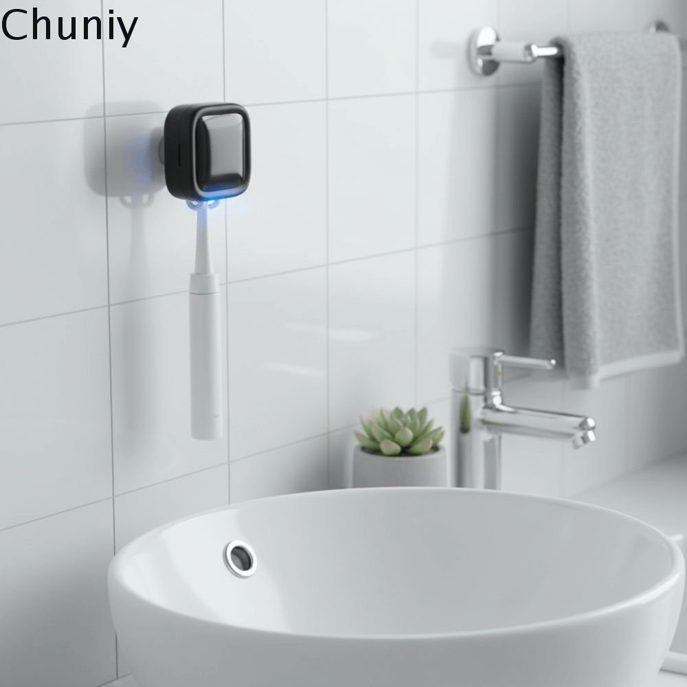 CHUNIY Chức năng sấy khô Hộp khử trùng bàn chải đánh răng Khử trùng bằng tia cực tím Thiết kế di động Hộp khử trùng di động Giá khử trùng Kích thước nhỏ Giá khử trùng bàn chải đánh răng Sử dụng khi đi du lịch