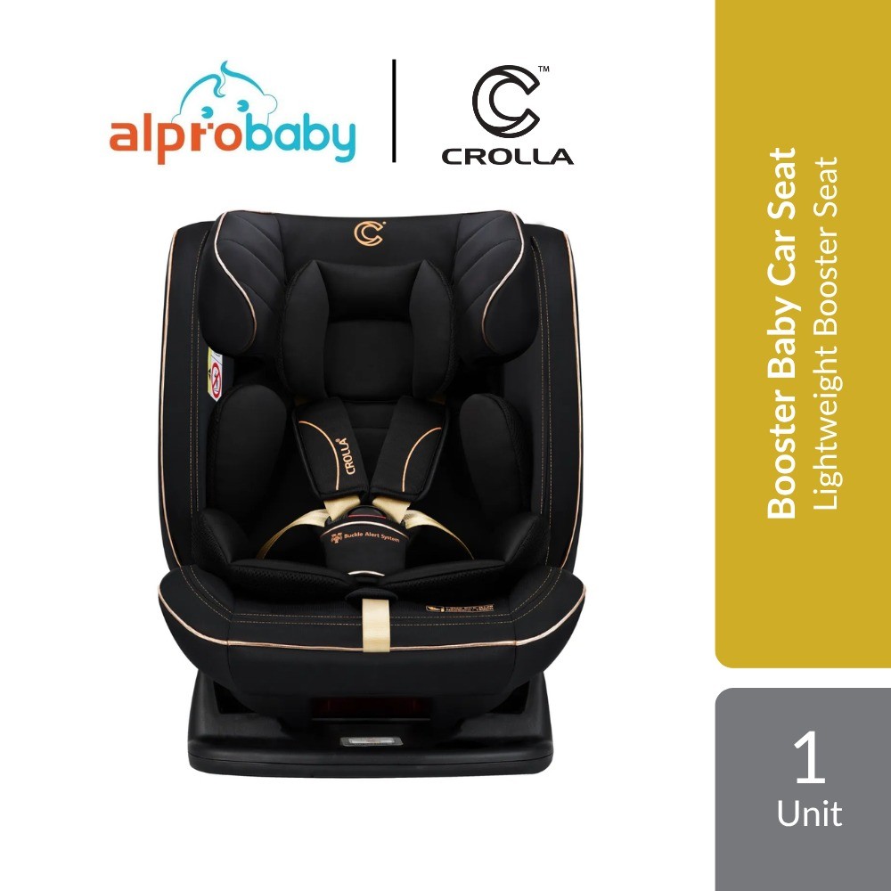 [ Alpro Baby ] Crolla Alpha R129 ISOFIX Booster Baby Car Seat (Premium Gold)
