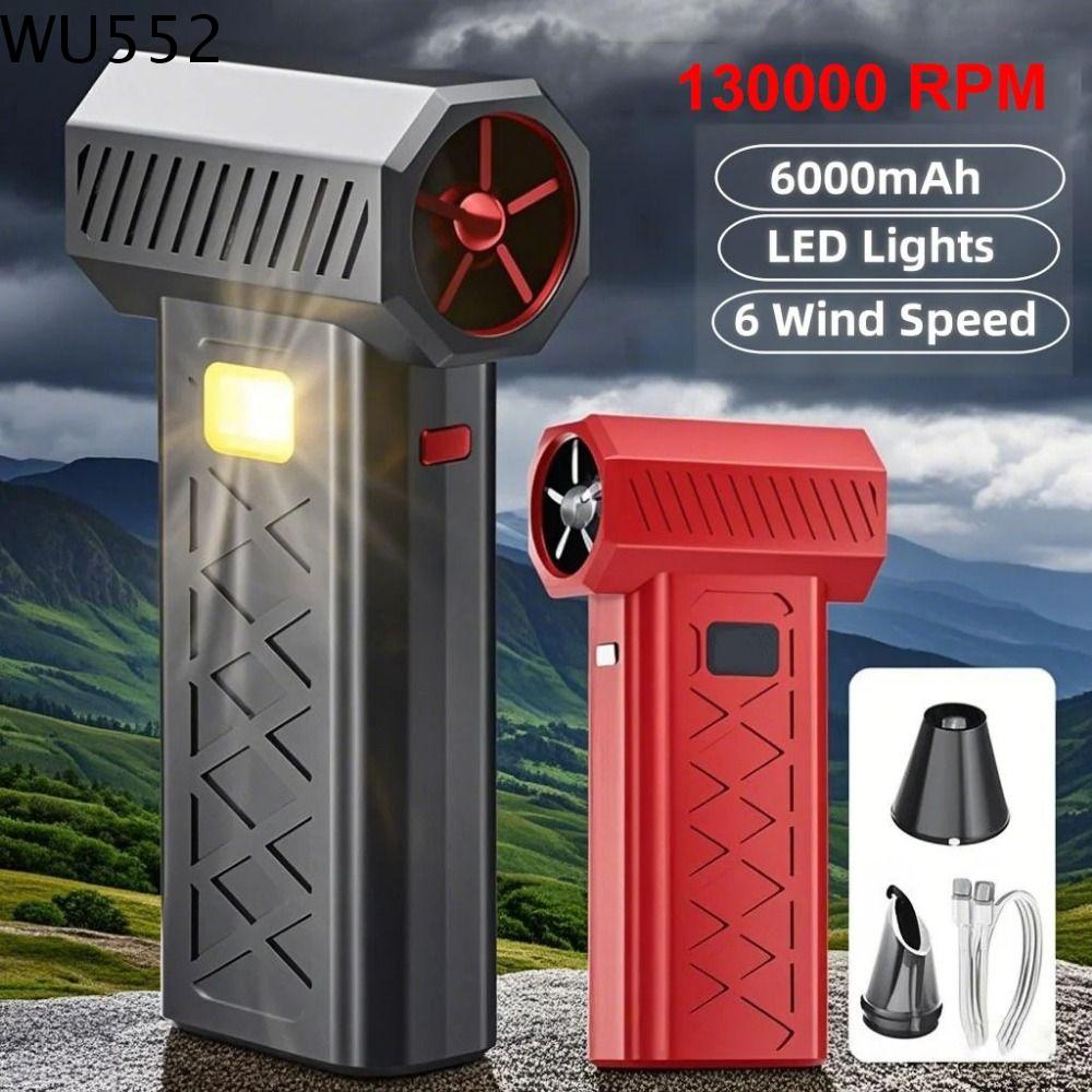 WU552 130000   vòng/phút Quạt Turbo Violent Màn hình kỹ thuật số Động cơ không chổi than Máy thổi bụi điện Quạt Turbo Jet Tốc độ cao Máy thổi khí mạnh mẽ Vệ sinh xe hơi