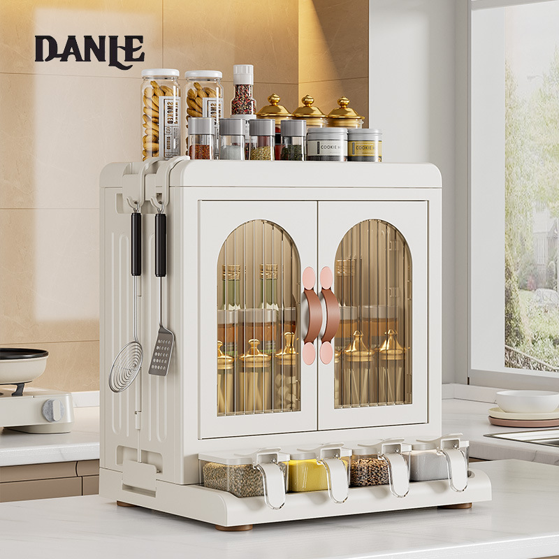 Kitchen spice shelves, chopstick knife holders, countertops, multi-functional seasoning, kitchenware, supplies storage racks, multi-layer cabinets ราคา 681 บาท*ส่งฟรี