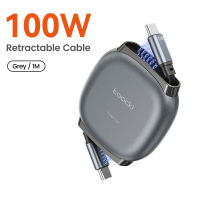 Toocki Cáp dữ liệu có thể thu vào 27W /100W sạc nhanh Đầu Kép Cho iPhone iPad macbook Máy Tính Xách Tay sạc xe hơi Điện Thoại Di Động Máy Tính Bảng