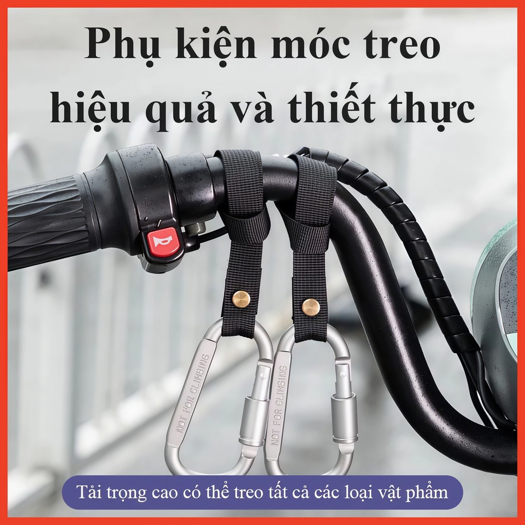 Móc treo đồ gắn trên xe máy móc treo đồ bằng hợp kim nhôm gắn tay lái xe đạp xe máy đa dạng màu sắc chắc chắn - BEAU4